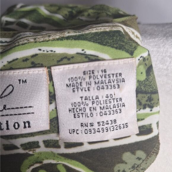 Vintage Kathie Lee Womens Shift Dress Short Sleeve Coastal Boho Chic 90s Size 16 - Picture 7 of 10